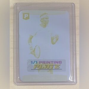 Rafael Nadal Yellow Printing Plate 1/1 Tennis Card Rare
